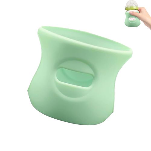 Silicone Sleeves for Baby Bottles Solid Color Anti-fall Silicone Bottle Cover Household Baby Feeding Supplies,Light Green,120ML NO5235