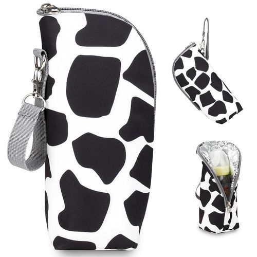 Portable Baby Milk Bottle Bag Easy to Use Keep Warm Carrying Sleeve Pouch Suitable for Toddler Outdoor,Stone Pattern NO5235