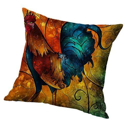 Lifelike  Peacock  Square Cushion Cover  50x50cm