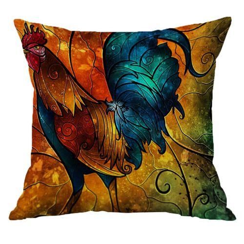 Lifelike  Peacock  Square Cushion Cover  50x50cm