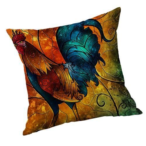 Lifelike  Peacock  Square Cushion Cover  50x50cm