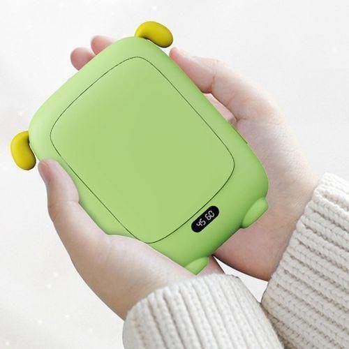 Hand Warmer 4000mAh Two In One Reusable For Cold Winter Hiking Green
