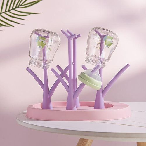 Bottle Drying Holder BPA Pacifier Feeding Purple