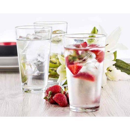 Sundabest Drinking Glasses 6 Pieces – Clear..(design may vary)