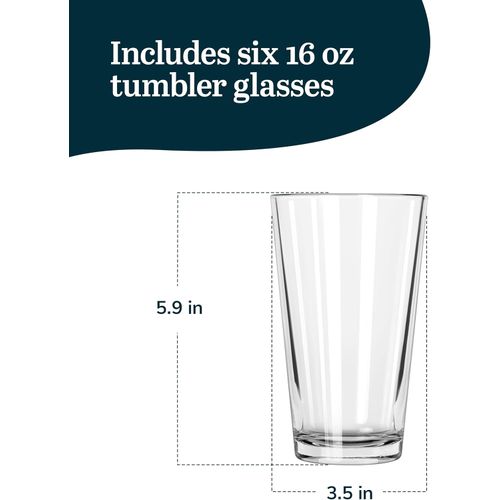 Sundabest Drinking Glasses 6 Pieces – Clear..(design may vary)