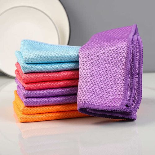25PCS Fish Scale Rag Kitchen Towel