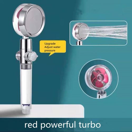 Handheld Shower Head With Turbo Fan ON/Off Pause Switch