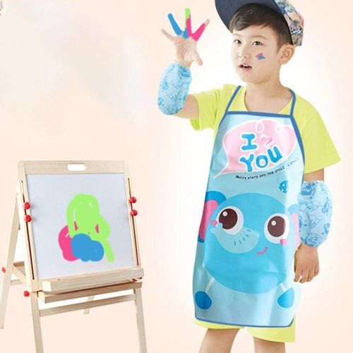 Waterproof Anti-dress Children Kids Eat Aprons Sleeveless Gowns Kitchen Bibs
