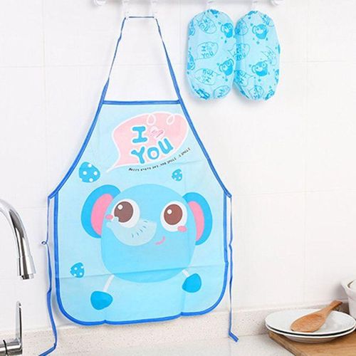 Waterproof Anti-dress Children Kids Eat Aprons Sleeveless Gowns Kitchen Bibs