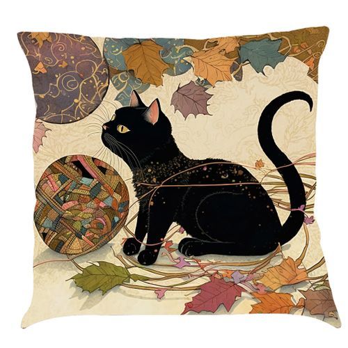 Cat Cotton Pillow Case
