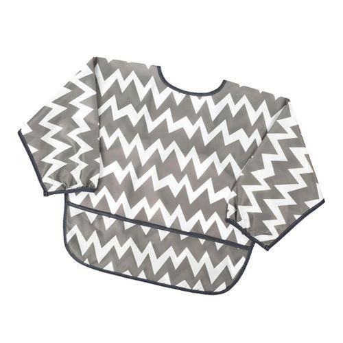 Drooling Teething Waterproof Bib With Sleeve For Baby Grey
