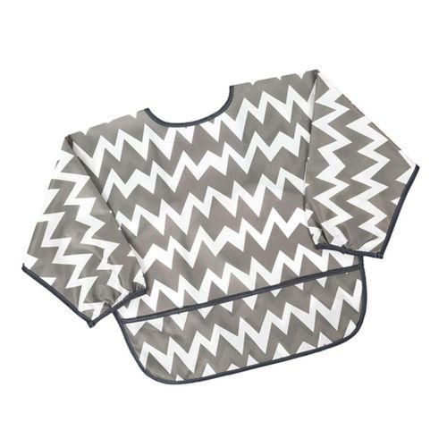 Drooling Teething Waterproof Bib With Sleeve For Baby Grey