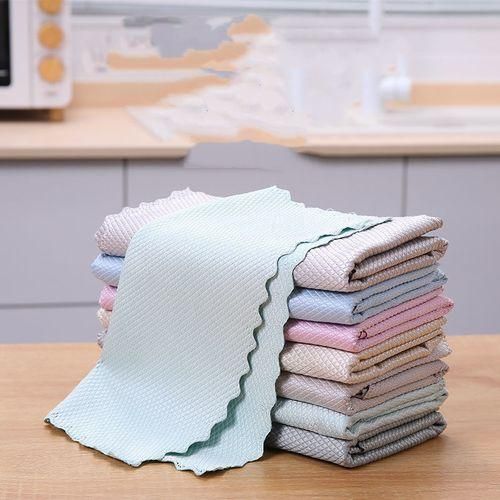 5PCS Fish Scale Rag Kitchen Towel