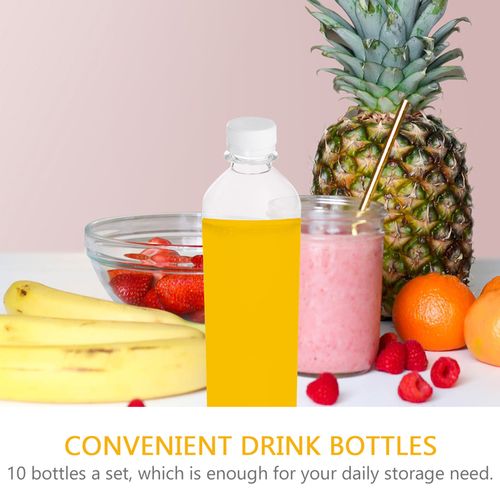 Transparent Water Bottle Plastic Empty Drink Bottles Reusable Beverage Juice Bottles With Lids