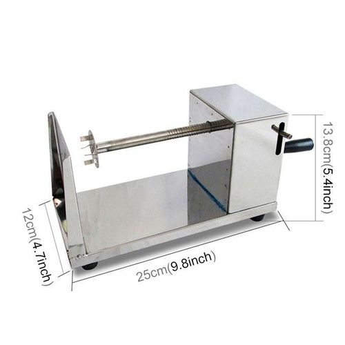 Sunsky Stainless Steel Manual Spiral Tornado Tower Hand Shake Potato Rotary Chips Twister Slicer Cutter