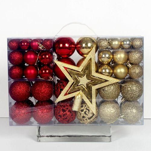 101x Christmas Ball Ornaments DIY Tree Top Star For Gold