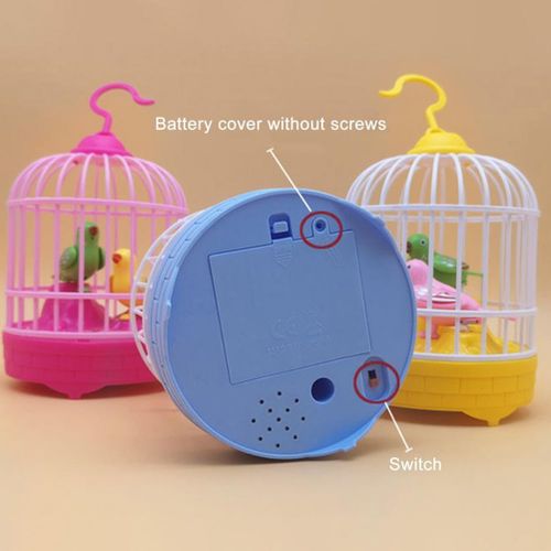 Electronic Birds Cage Toy Battery-operated Accessory Long