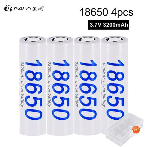 PALO 3.7V 18650 Battery 3200mah Lithium Batteria Rechargeable Lithium Battery for Flashlight Torch Accum More