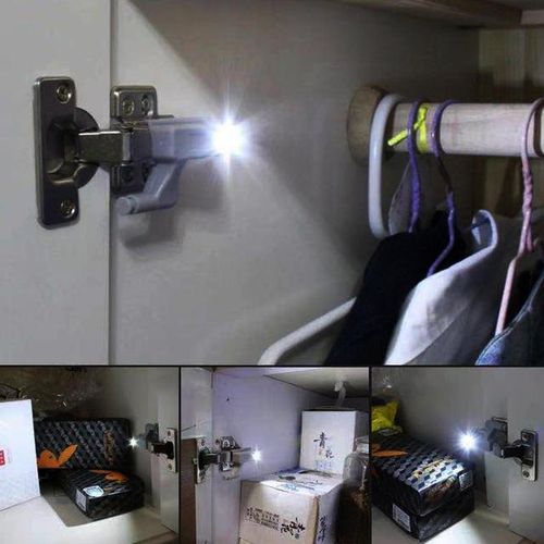 10pcs Led Inner Hinge Lamp Under Cabinet Light Universal Wardrobe Cupboard Sensor Lights For Bedroom Kitchen Closet Night Light