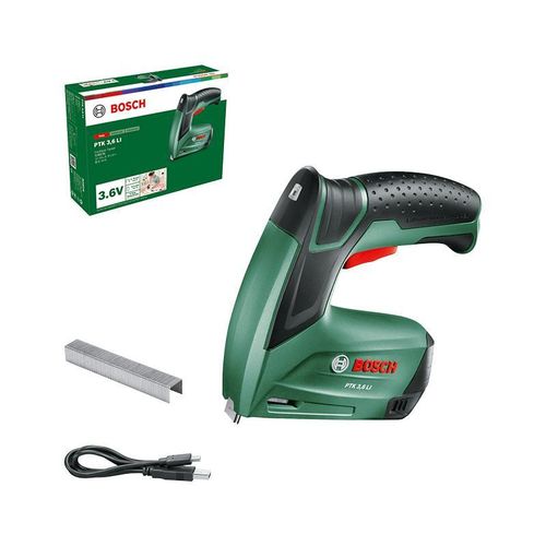 Bosch PTK3.6 Li Cordless Tacker Electric Tool 3.6V Lithium Rechargeable Nail Gun 11.4mm Multi-purpose Stapler More