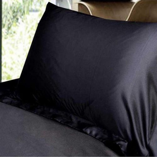 Super Soft Silky Satin Pillow Case For Hair Skin Queen Black
