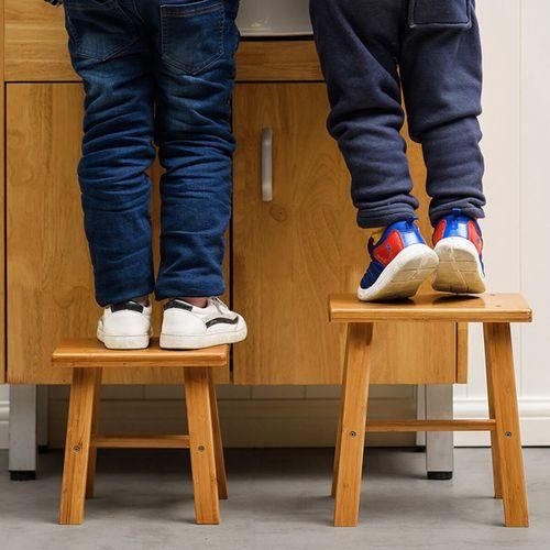 Children Stool Little Wooden Chair Rest Seat Footstool Kitchen Bathroom Large