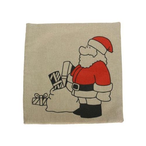 Natale Xmas Lino Cotone Cuscino Caso Divano Letto