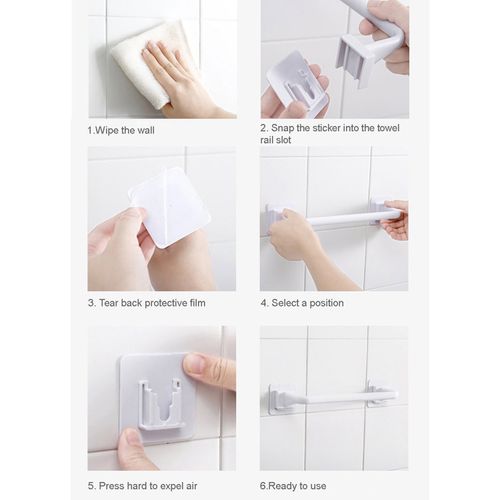 Towel Bar Bath Towel Clothes Hanger Nail-free Wall Mount
