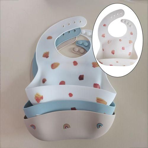 Waterproof Soft Silicone Baby Girl Boy Feeding Adjustable Kids Shell
