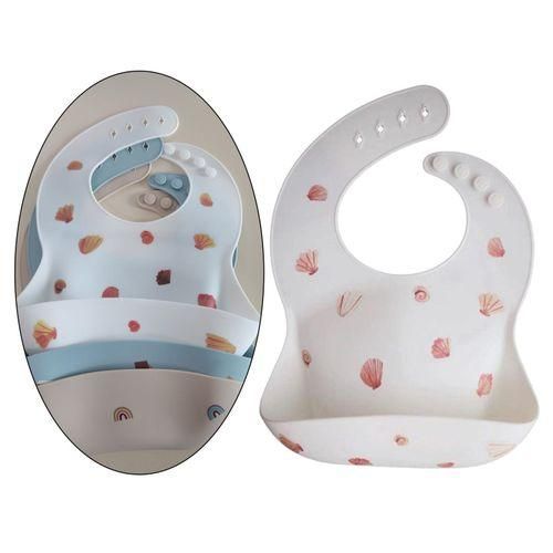 Waterproof Soft Silicone Baby Girl Boy Feeding Adjustable Kids Shell