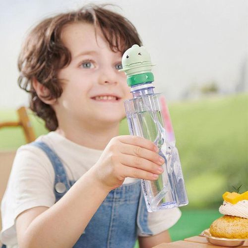 Water Bottle Cap With Straw Fits 28mm Green With Strap