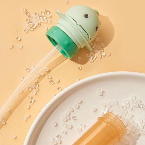 Water Bottle Cap With Straw Fits 28mm Green With Strap