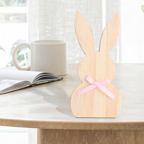 Easter Bunny Table Wooden Sign Creative DIY For Dining Room