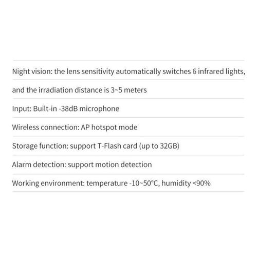 X2 Mini Smart Home Security Camera Wireless Remote Control