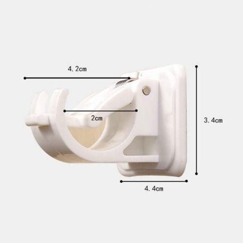 2x Curtain Rod Brackets No Drill Adjustable Hang Curtain Rod Holders