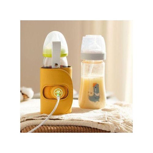 USB Baby Bottle Warmer Fast Charge For 5070mm Diameter Type Yellow