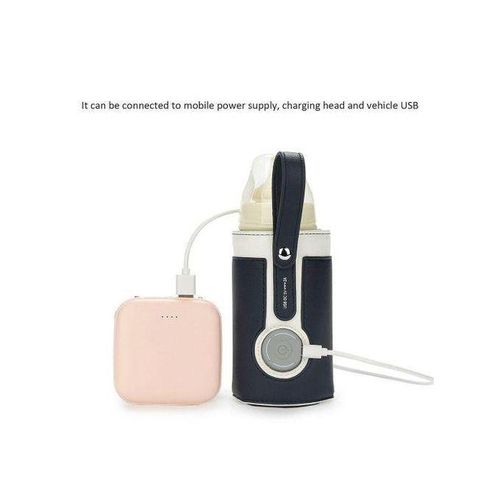 Baby Bottle Warmer USB 3 Levels Constant Heating For Home Dark Blue