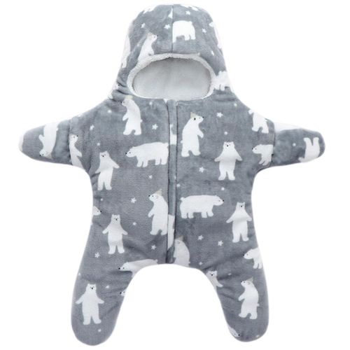 Infant Cute Star Sleeping Bag Newborn Wrapped Thickened Anti-Skid Warm Soft Blanket New,Gray NO5114