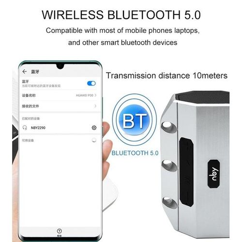 Wireless Bluetooth V5.0 Speaker Portable Waterproof Outdoor Speaker Supports Tf Card Fm Radio Nby 2290