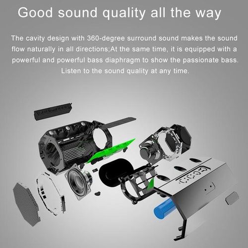 Wireless Bluetooth V5.0 Speaker Portable Waterproof Outdoor Speaker Supports Tf Card Fm Radio Nby 2290