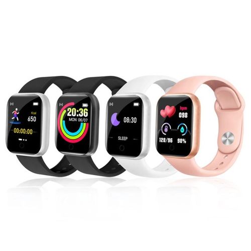 Y68 Heart Rate Blood Pressure Blood Oxygen Smart Watch
