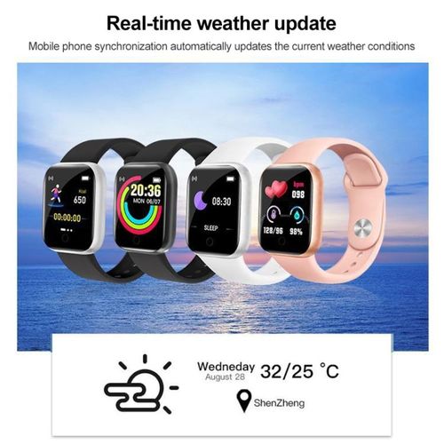 Y68 Heart Rate Blood Pressure Blood Oxygen Smart Watch