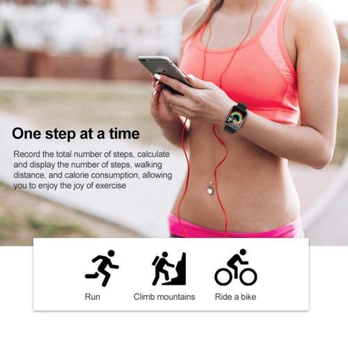 Y68 Heart Rate Blood Pressure Blood Oxygen Smart Watch