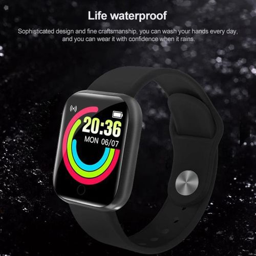 Y68 Heart Rate Blood Pressure Blood Oxygen Smart Watch