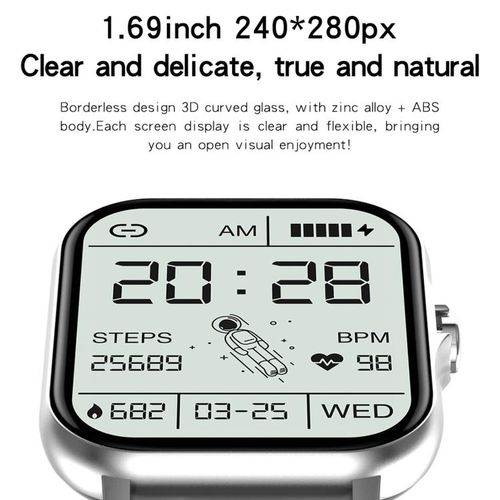 GT20 1.69 inch TFT Screen Smart Watch Steel Strap