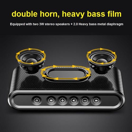 Bluetooth Speaker With Power Bank 8000mah Portable Wireless Loudspeaker 2*3w Stereo Sound With Bass Tf Card Usb Mp3 Wav Player