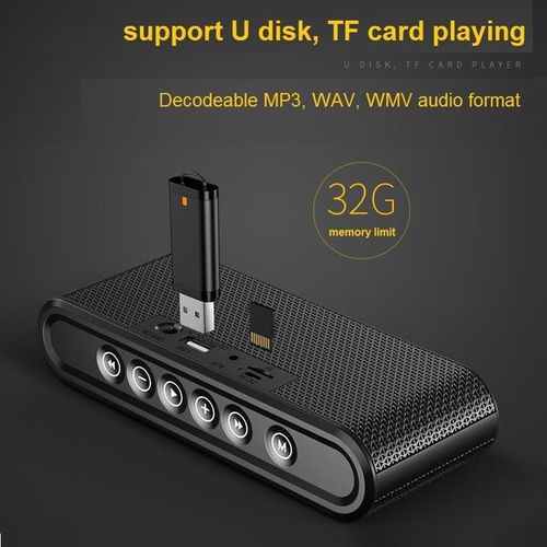 Bluetooth Speaker With Power Bank 8000mah Portable Wireless Loudspeaker 2*3w Stereo Sound With Bass Tf Card Usb Mp3 Wav Player