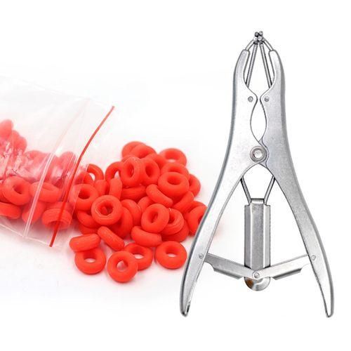 Castrating Pliers Balloon Expansion With 100 Rubber Band