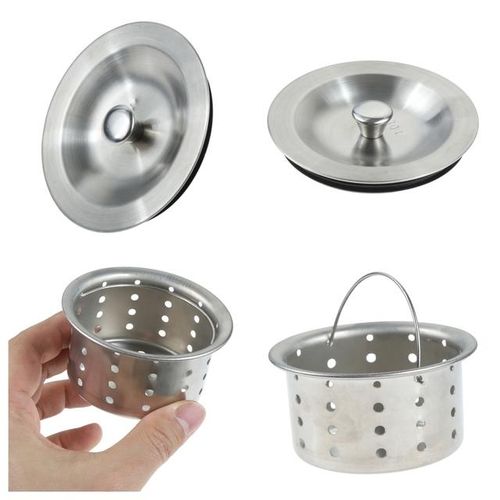 1pc Kitchen Sink Filter Baket Sink Sper Cap Stainless Steel Strainer Plug Water Basin Bathroom Durable Draine Accessories