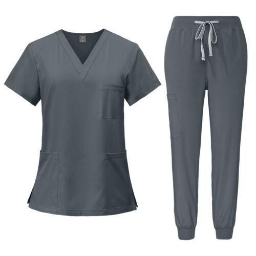 Medical Nurse Uniform Jogger Scrubs Sets Hospital Uniforms Scrubs Suit New Spa Uniforms Women V-neck Fashion Work Wear More